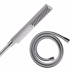 Pommeau de douche Pulsify E 100 EcoSmart chromé + flexible de douche 1,25 m Isiflex chromé