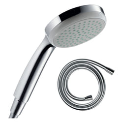 Pommeau de douche Hansgrohe Croma 100 EcoSmart chromé + flexible de douche 1,25 m Hansgrohe Isiflex chromé