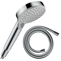 Pommeau de douche Vernis Blend 100 EcoSmart Vario chromé + flexible de douche 1,25 m Isiflex chromé