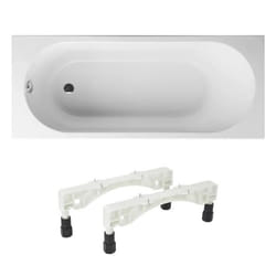 Baignoire droite 190 X 90  O Novo Solo acrylique avec pieds