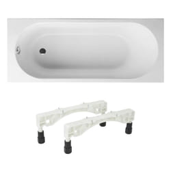 Baignoire droite 160 x 70 villeroy et boch o Novo Solo acrylique avec pieds