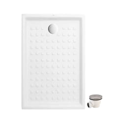 Pack receveur 120 x 90 villeroy et boch O.Novo céramique rectangle blanc avec bonde D90