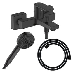 Pack mitigeur bain douche Hansgrohe Vernis Shape + Flexible Designflex + Pommeau Hansgrohe Pulsify Select 105 3 jets noir mat