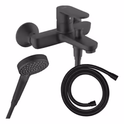 Profitez d'un ensemble robinetterie 100% HANSGROHE,composé d'un mitigeur thermostatique bain douche, d'une douchette à main e ...