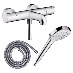 Points forts du mitigeur bain douche thermostatique HANSGROHE Ecostat 1001 CL Design moderne et épuré Intuitif et simple Sécu ...
