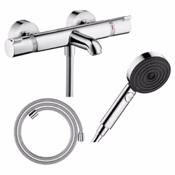 Les avantages du mitigeur bain douche thermostatique HANSGROHE Ecostat Comfort Chromé : Contrôle de la température précis Pol ...