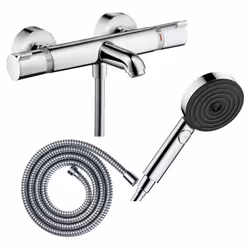 Les avantages du mitigeur bain douche thermostatique HANSGROHE Ecostat Comfort Chromé : Contrôle de la température précis Pol ...