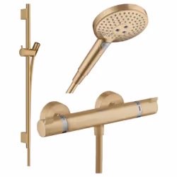 Les caractéristiques du mitigeur douche thermostatique HANSGROHE Ecostat Comfort Care bronze brossé : - 1 sortie = 1 fonction ...