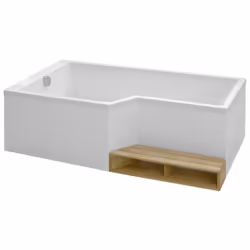 Avantages de la baignoire Confort : large espace douche 2 en 1 : partie douche et la partie bain. Forme : asymétrique. Fond : ...