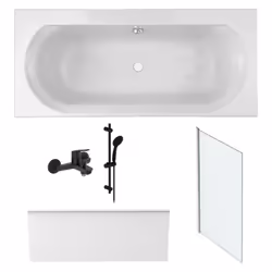 Les avantages de la baignoire droite Elise de Jacob Delafon Un bain à deux : double dos. Design : épurée et moderne. Forme :  ...