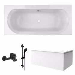 Les avantages de la baignoire droite Elise de Jacob Delafon Un bain à deux : double dos. Design : épurée et moderne. Forme :  ...