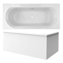 Pack baignoire droite 170 x 75 Jacob Delafon Elise + tablier en angle + vidage