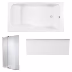 Les avantages de la baignoire combinée bain et douche Malice Dossier confortable : spacieux avec un dossier Installation : fa ...