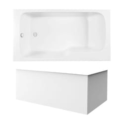Pack baignoire bain douche 160 x 85 JACOB DELAFON Malice version gauche + tablier en angle