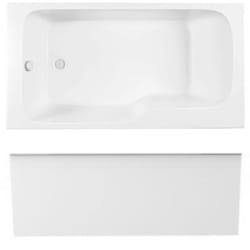 Pack baignoire bain douche 160 x 85 Jacob Delafon Malice version gauche + tablier en niche