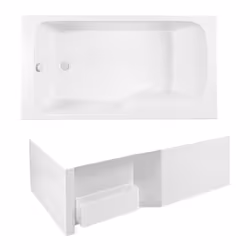 Les avantages de la baignoire combinée bain et douche Malice Dossier confortable : spacieux avec un dossier Installation : fa ...