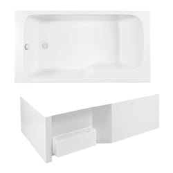 Pack baignoire bain douche 160 x 85 Jacob Delafon Malice version gauche + tablier bain douche Malice + boite pour tablier