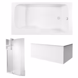Les avantages de la baignoire combinée bain et douche Malice Dossier confortable : spacieux avec un dossier Installation : fa ...