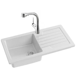 Evier à encastrer 1 bac Gaspard + robinet cuisine Elate