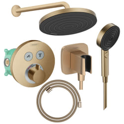 Colonne de douche encastrée thermostatique Hansgrohe ShowerSelect s Douche Pulsify Flexible Designflex Douchette Pulsify bronze