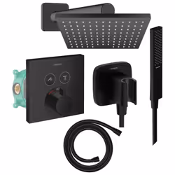 Les avantages de la colonne de douche encastrée thermostatique HANSGROHE ShowerSelect E Douche de tête Vernis Shape Flexible  ...