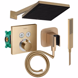 Découvrez les composants de votre colonne de douche encastrable HANSGROHE Douche de tête, Douchette, Mitigeur thermostatique, ...