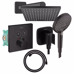 Les avantages de la colonne de douche encastrée thermostatique HANSGROHE ShowerSelect E Douche de tête Vernis Shape Flexible ...
