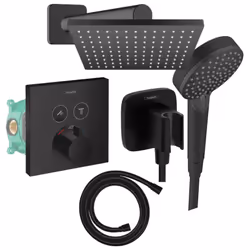 Les avantages de la colonne de douche encastrée thermostatique HANSGROHE ShowerSelect E Douche de tête Vernis Shape Flexible  ...