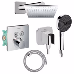 Les avantages de la colonne de douche encastrée thermostatique HANSGROHE ShowerSelect E Douche Vernis Shape Flexible Designfl ...