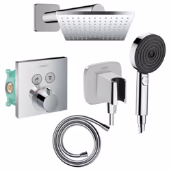 Les avantages de la colonne de douche encastrée thermostatique HANSGROHE ShowerSelect E Douche Vernis Shape Flexible Isiflex  ...