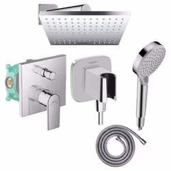 Les avantages de la colonne de douche encastrée mécanique HANSGROHE Vernis Shape Douche de tête Vernis Shape Flexible Métafle ...
