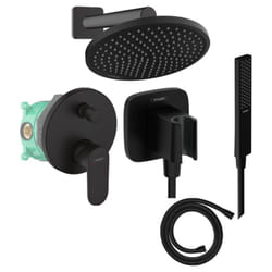 Colonne de douche encastrée mécanique Hansgrohe Vernis Blend Douche de tête Crometta Flexible Isiflex Douchette PulsifyE noir