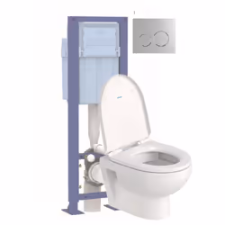 Les caractéristiques du WC suspendu compact sans bride DURAVIT Duravit No.1 Matériau : céramique Type de cuvette : cuvette su ...