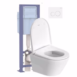 Les avantages du WC suspendu compact sans bride DURAVIT D-Neo avec abattant frein de chute : Consommation d'eau efficace et é ...