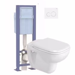 Les avantages du WC suspendu DURAVIT D-code avec abattant : Design intemporel Matériau de haute qualité Rebord fermé Économie ...