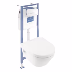 Avantages Pack WC sans bride VILLEROY ET BOCH Architectura avec abattant + bâti-support sol et mur Viconnect PRO + plaque Ins ...