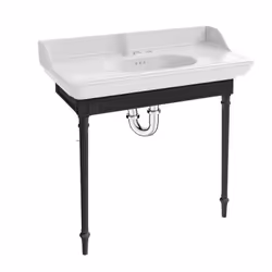 Console Cléo 1889 avec plan vasque 3 trous + siphon chromé