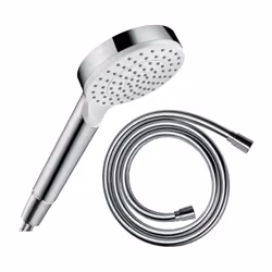 Les avantages du pommeau de douche HANSGROHE Crometta EcoSmart blanc/chromé Largeur agréable pour une utilisation simple et e ...
