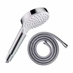 Les avantages du pommeau de douche HANSGROHE Crometta EcoSmart blanc/chromé Largeur agréable pour une utilisation simple et e ...