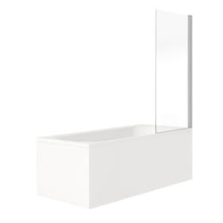 Pack baignoire droite 180 x 80 Elise + pare bain chromé + vidage