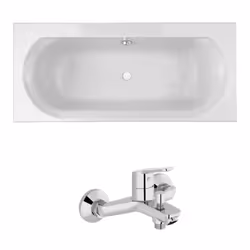 Les avantages de la baignoire droite Elise de Jacob Delafon Un bain à deux : double dos. Design : épurée et moderne. Forme :  ...