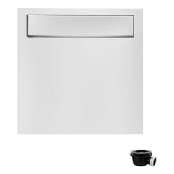 Jacob Delafon - Receveur de douche antidérapant 80 x 80 Flight Neus carré blanc + bonde + capot