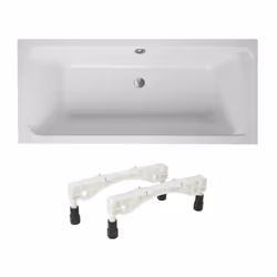 Avantages de la Baignoire droite 170 X 80 VILLEROY ET BOCH Architectura acrylique avec pieds Design moderne et épuré : La for ...