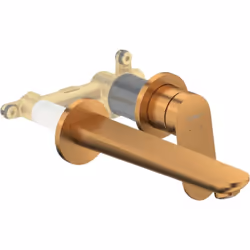 Mitigeur lavabo encastré Wave bronze brossé + corps encastré