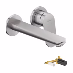 Avantages du mitigeur lavabo encastré DURAVIT Wave Look moderne : La finition et la forme ronde ajoutent une touche moderne à ...