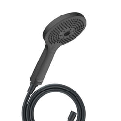 Pommeau de douche 3 jets Universal avec curseur noir mat + flexible de douche