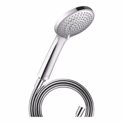 Pommeau de douche 3 jets Universal avec curseur chromé + flexible de douche