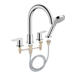 Mélangeur baignoire 4 trous Hansgrohe Vernis Shape chromé + corps d'encastrement