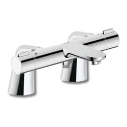 Mitigeur baignoire thermostatique Duravit Wave chromé brillant avec colonnettes
