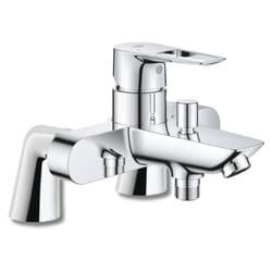 Grohe - Mitigeur baignoire monocommande Start Loop chromé + Colonnettes Luxe chromé